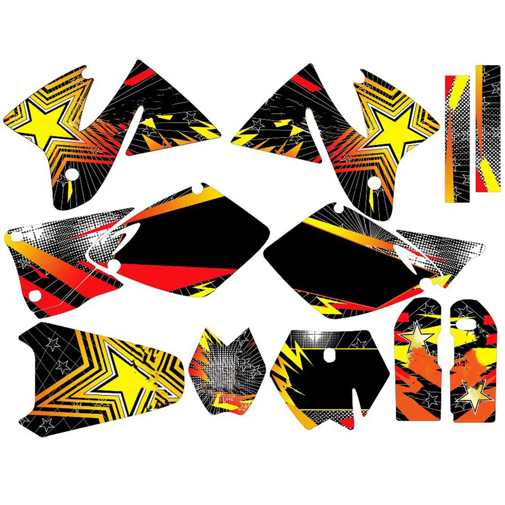 Бесплатные пользовательские имена mumbers Мотокросс 3 м Графика наклейки комплекты