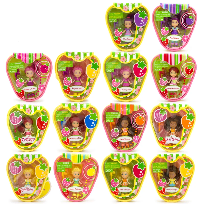 

Strawbesrrs Shortcaks Long Hair Mini Kawaii Doll Anime Peripheral Model Toy Portable Girl Gifts