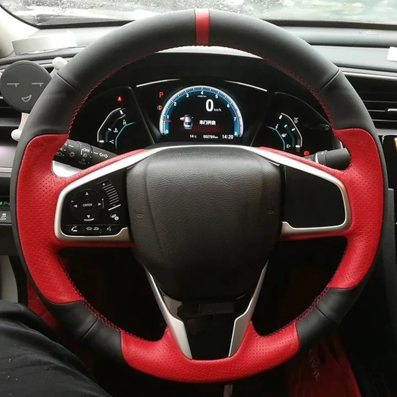 Черный чехол из натуральной кожи для Honda Civic 10 2017-2018