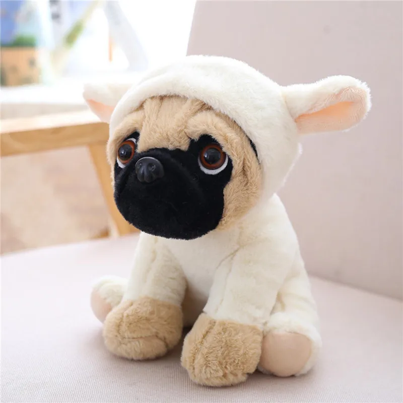 Игрушка плюшевая в виде мопса Очаровательная собака плюшевое животное игрушка