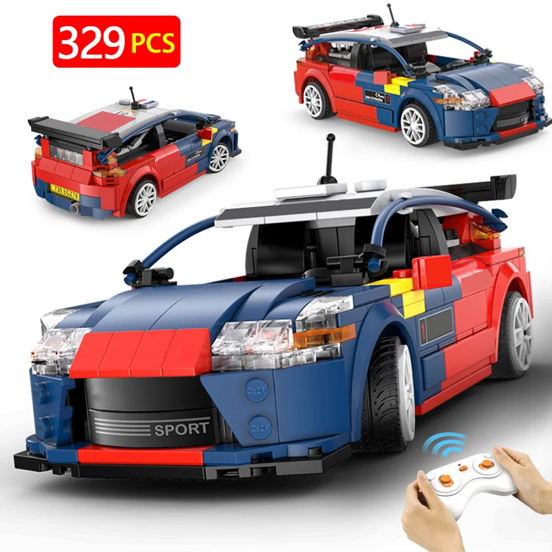 

328pcs City Remote Control WRC 2008 Car Building Blocks APP RC Racing Speed Super Sports Vehicle Bricks Toys for Kids Gifts