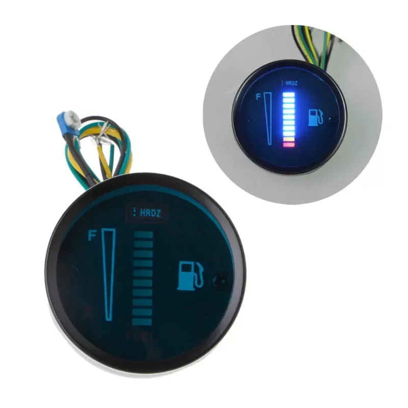 

Accesorios moto 52mm Universal Car Motorcycle Fuel Level Meter Gauge 8 LED Light Display 12V