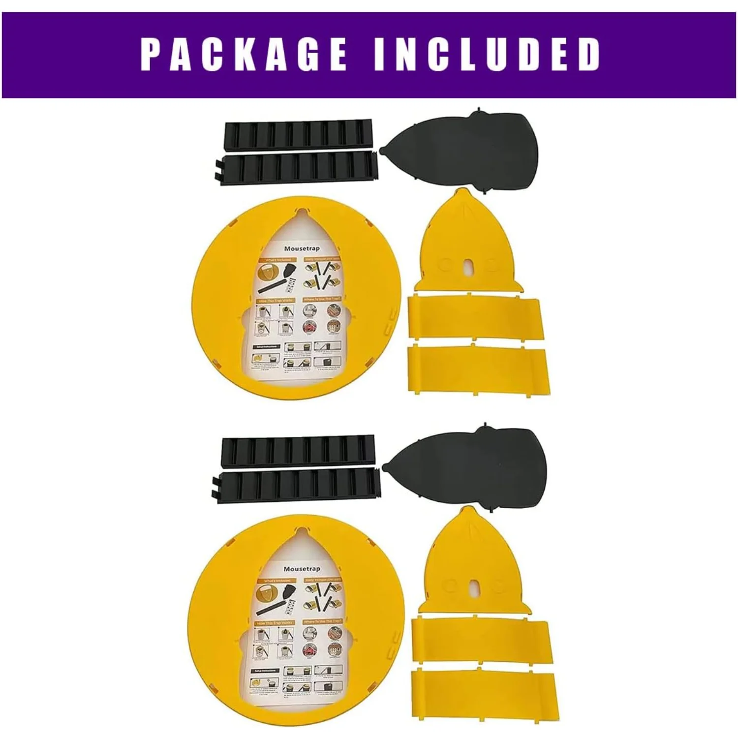 Ведро-ловушка для мыши с откидной крышкой (2 шт.) ведра на 5 галлонов гуманная