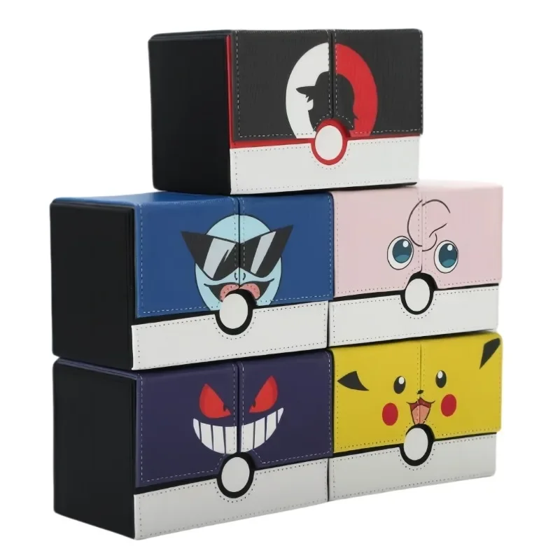 Покемон PTCG Gengar Сквиртл ясень кеток самодельная кожаная коробка для карт аниме