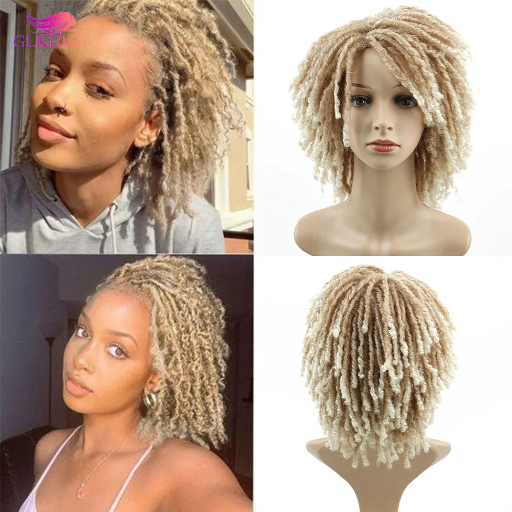 

Synthetic Braided Wigs For Women Short Dreadlock Wig Soft Faux Locs Wigs Braiding Crochet Twist Hair Wigs Daily Party