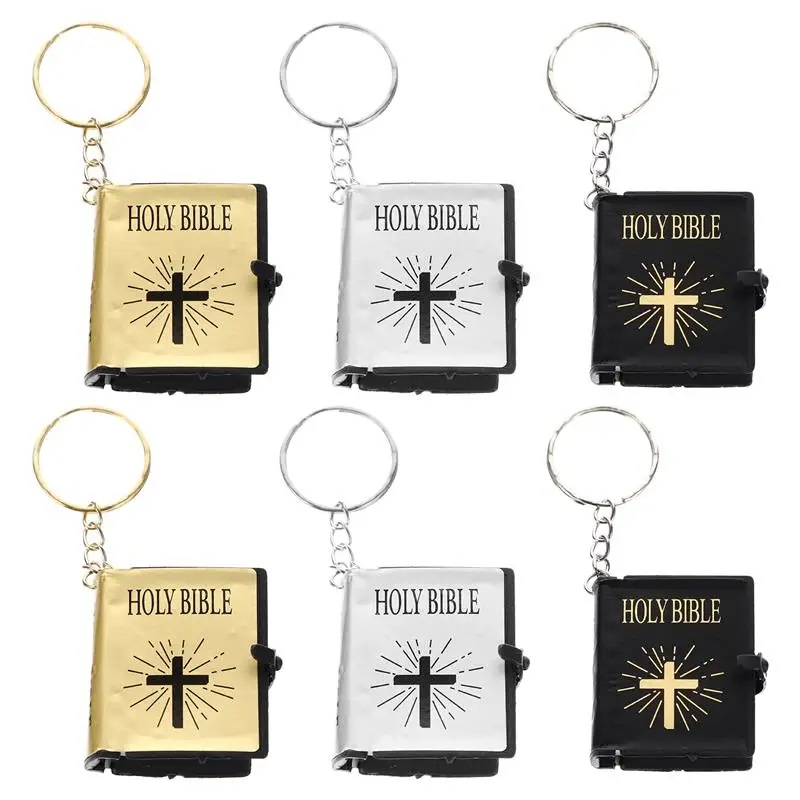 

6Pcs Keychain Pendant Bible Keyring Pendant Keychain Ornament Mini Pendant