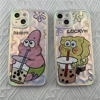 spongebob patrick star phone cases for iphone 13 12 11 pro max xr xs max x protection cover