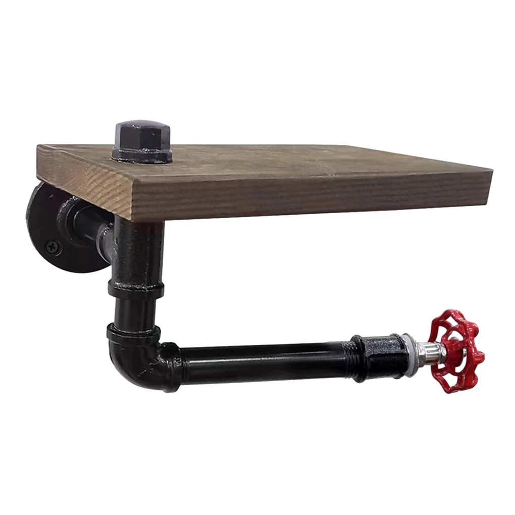 

American Industrial Retro Water Pipe Paper Towel Holder Toilet Paper Holder Hanger Wall Mounted Bathroom Towel Holder