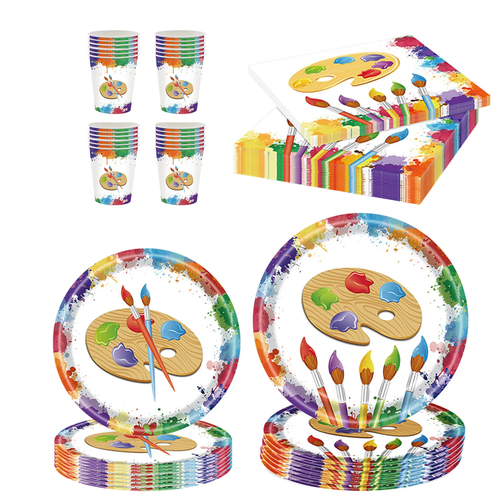 

96 шт., бумажные столовые приборы