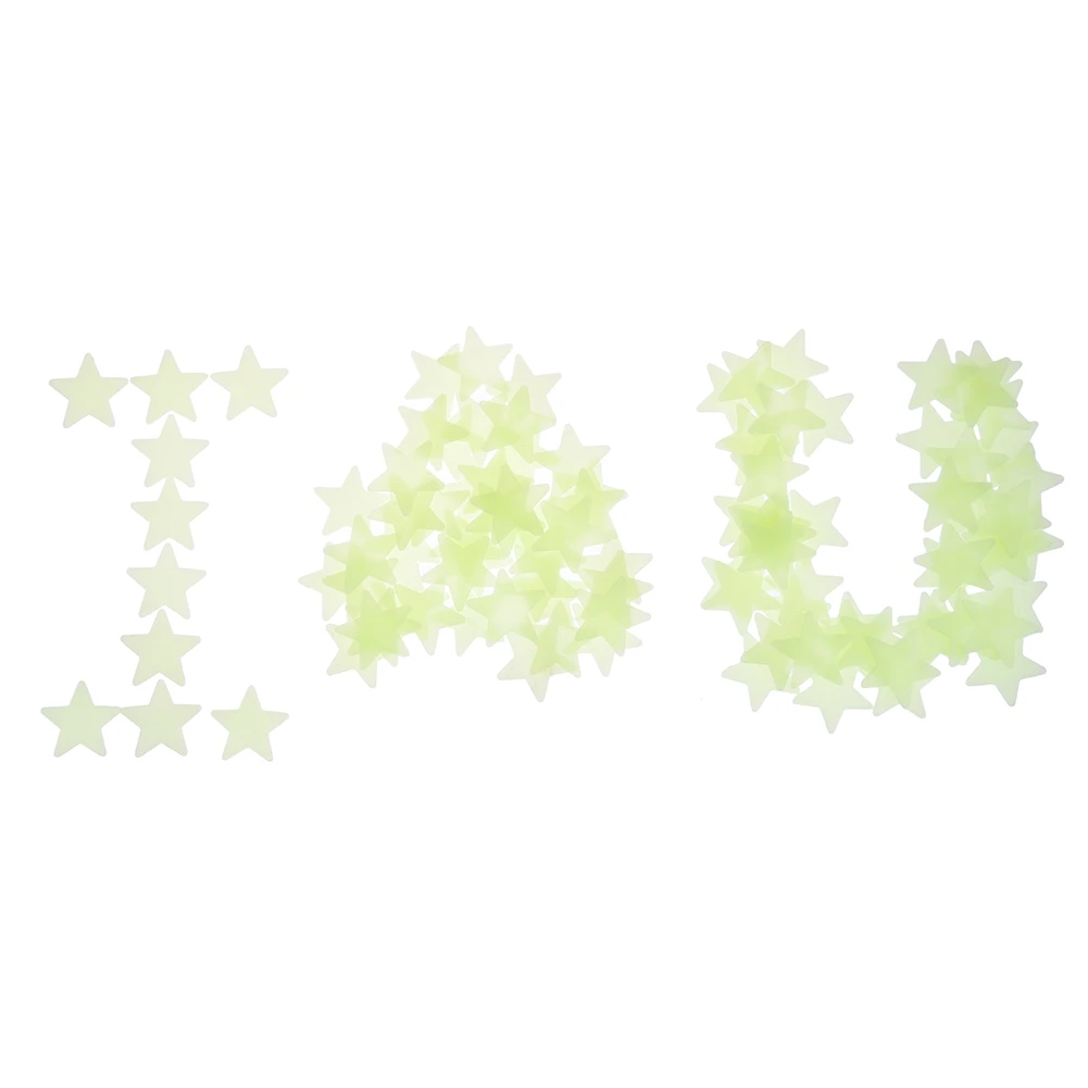 100 шт. флуоресцентные настенные 3d-наклейки со звездами |