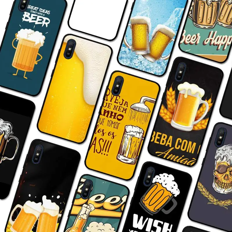 

beer mug with foam Phone Case for Redmi 5 6 7 8 9 A 5plus K20 4X S2 GO 6 K30 pro