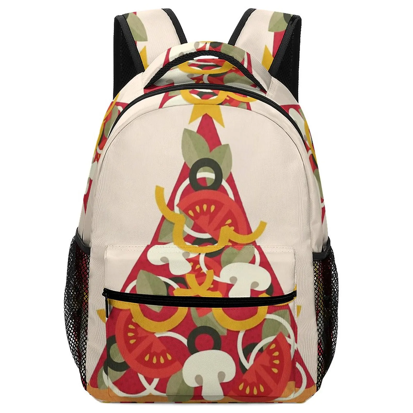 New Pizza on Earth - Vegetarian Art Kawai School Supplies for Girls Boys School Bag for Teenagers Schoolbag Accessories