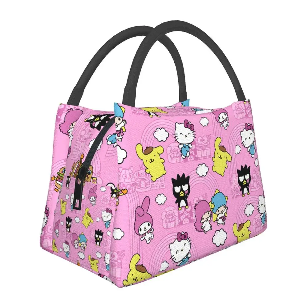 

Cute Kitties Cat Thermal Insulated Lunch Bags Women Cartoon Kitten Resuable Lunch Tote for Office Outdoor Storage Meal Food Box