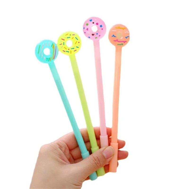 60 шт./лот креативная гелевая ручка в виде пончика милая 0 5 мм черная для подписи