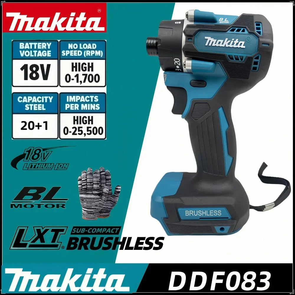 Makita 20+1 Torque 1/4inch Brushless Electric Screwdriver Cordless 280N.m Drill Power Tool For 18v Battery