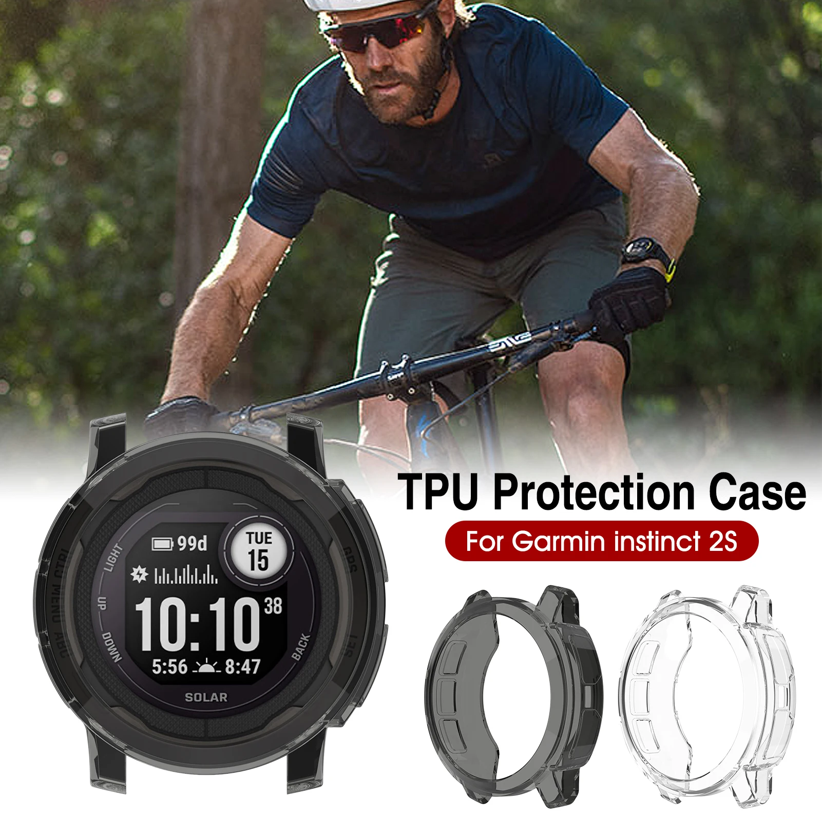 

Защитный чехол ForGarmin Instinct 2S, чехол-накладка для браслета, полый корпус из ТПУ для часов ForGarmin Instinct ct2s