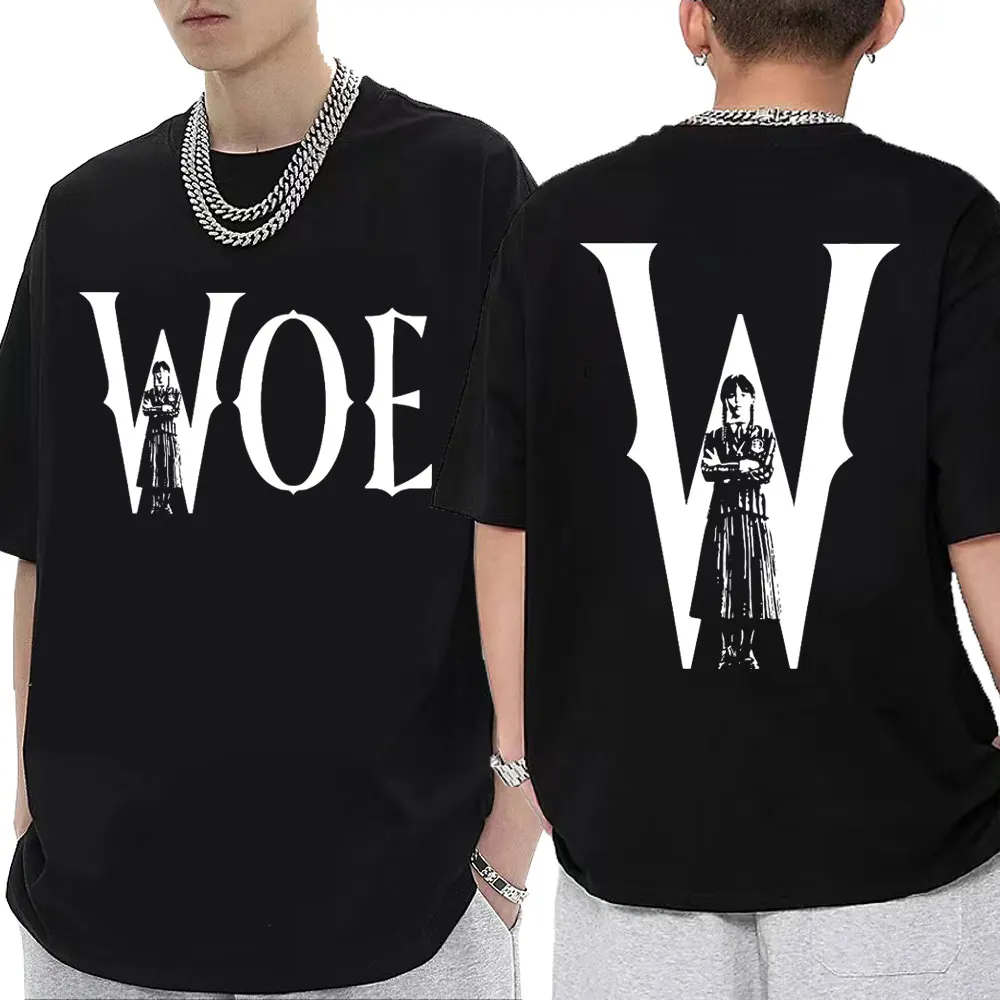 

Wednesday Addams Graphic Tees Nevermore Academy High Quality Male T-shirt Men Women Gothic Punk Short Sleeve T-shirts Streetwear