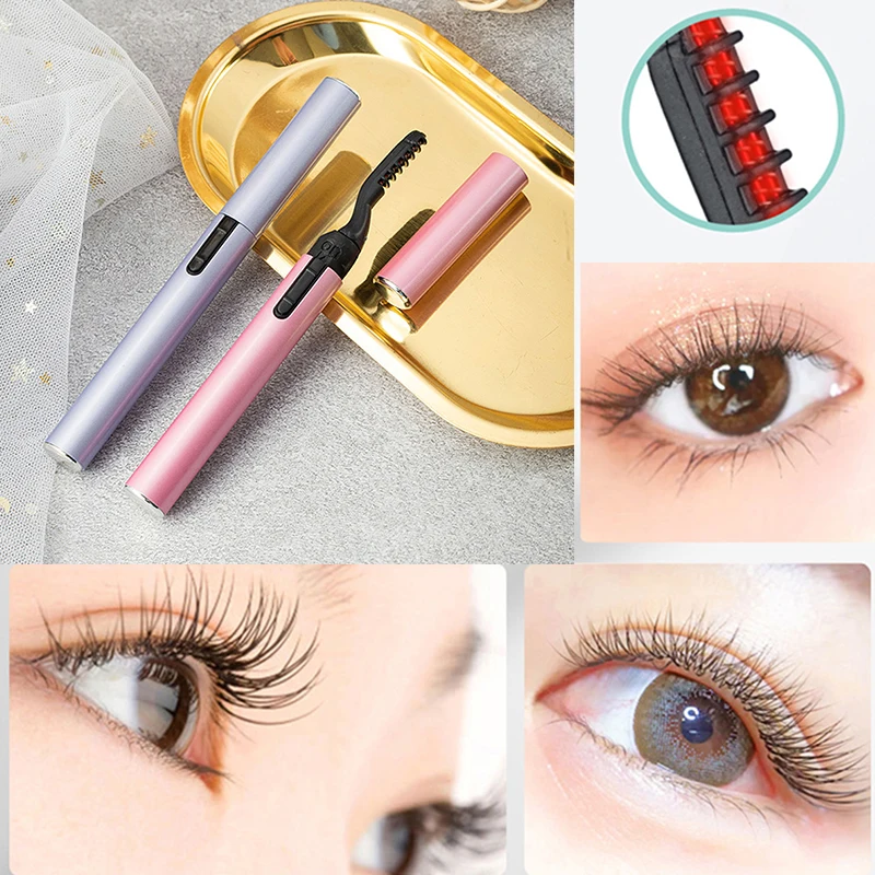 

Heating Eyelash Curler Electric Beauty Makeup Anti-Scald Eyelashes Curling Portable Lashes Make Up Tools Electric Eyelash Comb