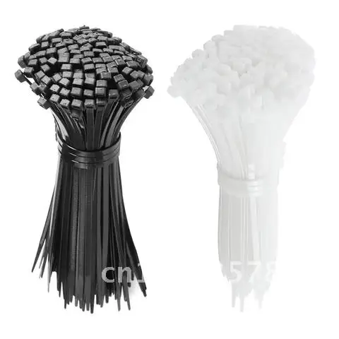 Нейлоновые кабельные стяжки 100 шт. прочные сверхмощные нейлоновые на молнии