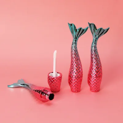 

10-50 шт. 3 мл/г розовые синие градиенты Русалка глазурь для губ флакон пустой блеск тюбик блеск для губ косметический контейнер