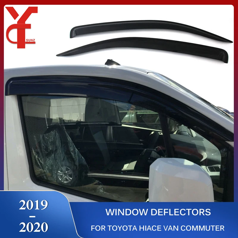 

Window Deflectors ABS Door Visor For Toyota Hiace Van Commuter Quantum 2019 2020 2021 2022 Exterior Accessories Ycsunz