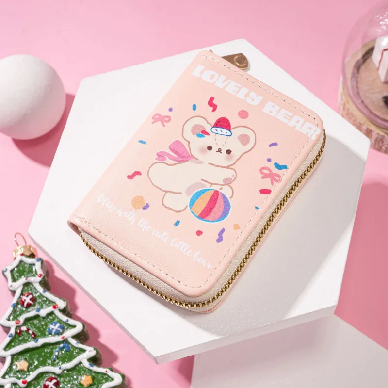 

Милые женские кошельки, Мультяшные карамельные цвета, кошелек для органных карт, зажим для денег, маленькие свежие держатели для удостоверений, кредитных карт, кошелек с нулевым зажимом