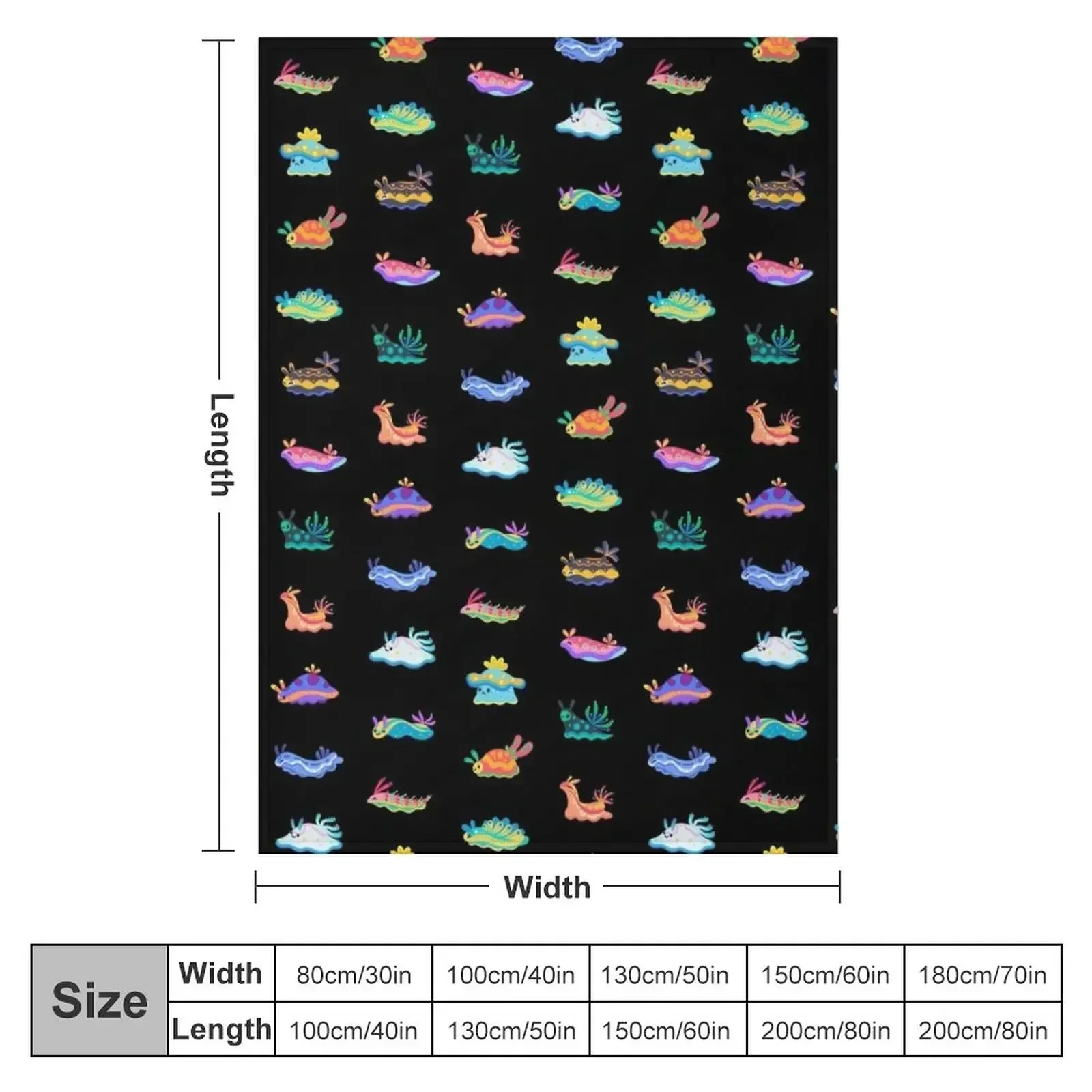 Морской слизник - черное одеяло теплое зимнее плюшевое