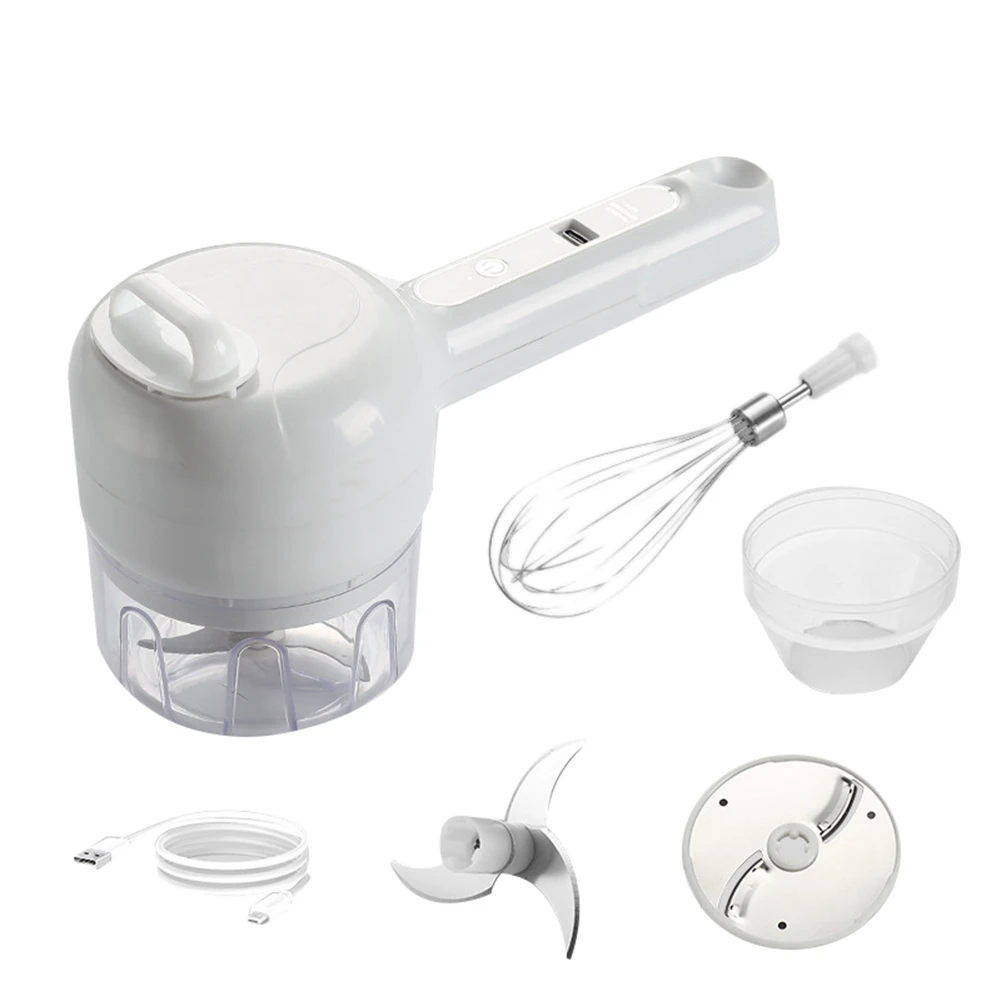 

3In1 Multifunctional Electric Vegetable Cutter Slicer Egg Beater Food Processer Chopper Pressing Mixer Blender-White