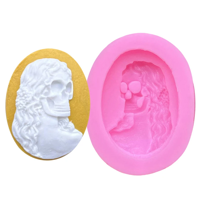 

Skull Halloween Silicone Mold Sugarcraft Chocolate Cupcake Baking Mold Fondant Cake Decorating Tools