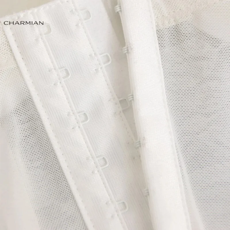 Соблазнительные женские белые кружевные бюстгальтеры Charmian корсеты бюстгальтер