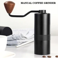 manual coffee grinder capacity 15g hand adjustable steel core burr for kitchen send cleaning brush stainless steel manual coffee