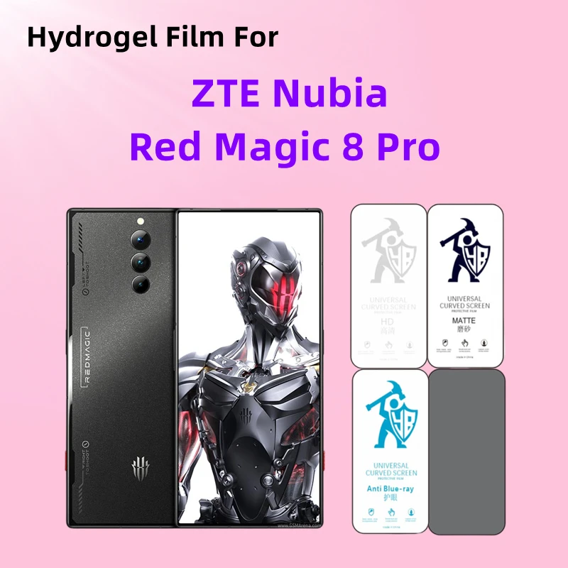 

Гидрогелевая пленка для ZTE Nubia Red Magic 8 Pro Plus, пленка для защиты экрана для Nubia Red Magic 8 Pro, матовая, Антибликовая, 3 шт.