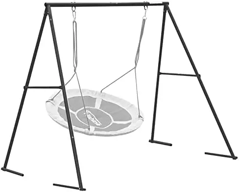 

Swing Stand A Frame Heavy Duty, 71\u201D Height Full Metal Swing Frame,Anti-Rust and All Weather Resistance,Suit Saucer Swing,Sw