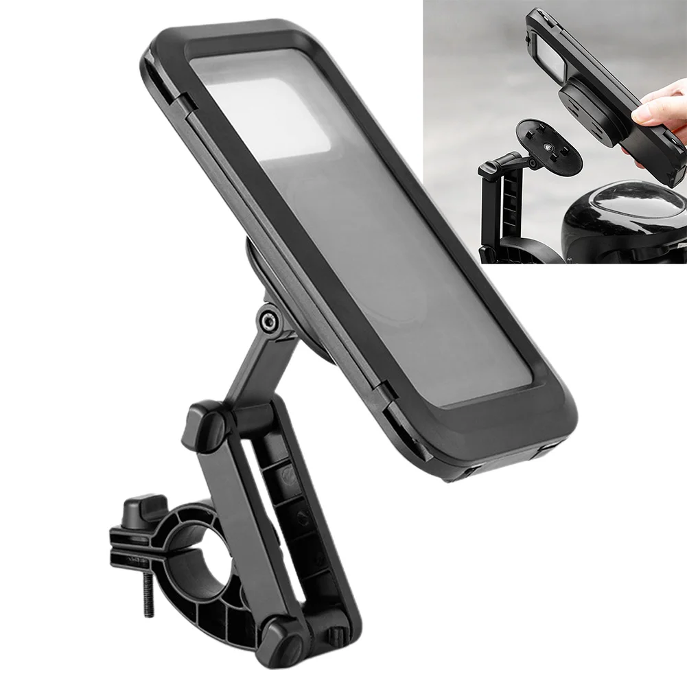 

Bike Bicycle Waterproof Phone Case Universal Motorcycle Handlebar Phone Holder Transparent Back Cover Touch Screen Cycling Parts