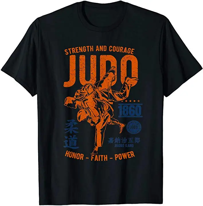 

Футболка для занятий боевыми искусствами Judo Jiu Jitsu Jigoro Kano Летняя Хлопковая мужская футболка с коротким рукавом и круглым вырезом, Новинка