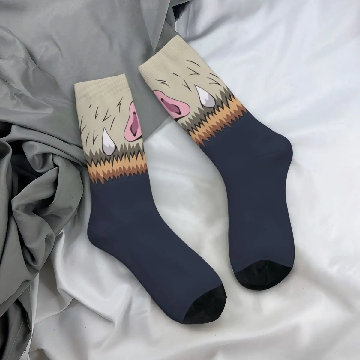 Сумасшедший дизайн Hashibira Inosuke аниме футбольные носки Demon Slayer длинные из