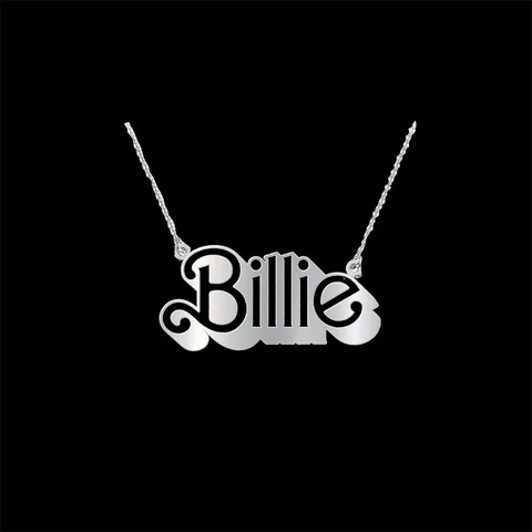 Ожерелье Billie с надписью на английском языке, женское ожерелье с надписью в стиле хип-хоп, простое, но стильное, но необычайно необычное, классное ювелирное изделие, подарок