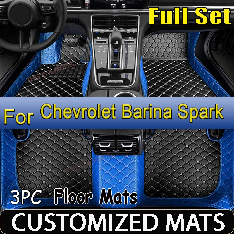 Car Floor Mats For Chevrolet Holden Barina Spark EV Ravon R2 M300 2011~2015 Anti-dirt Pad Carpets Leather Mat Accessories