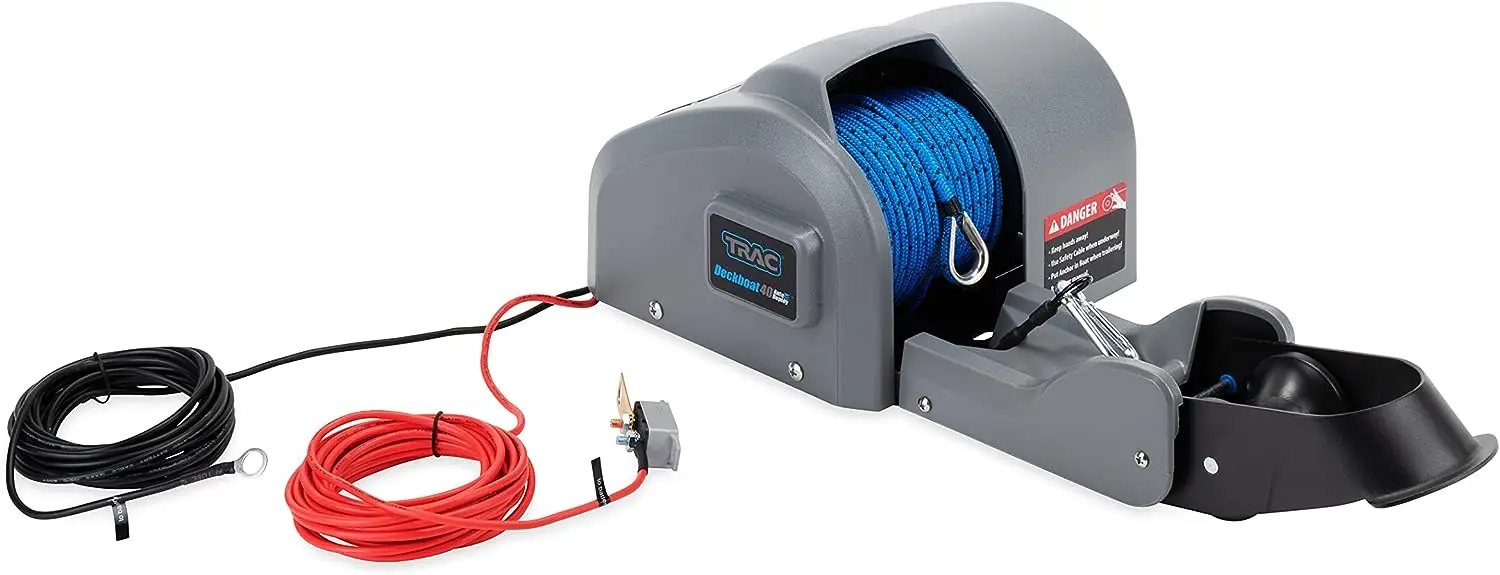 

Deckboat 40 AutoDeploy-G3 Anchor Winch - Anchors Up to 40 lb. - Includes 100-feet of Pre-Wound Anchor Rope with Use (69005), Gr