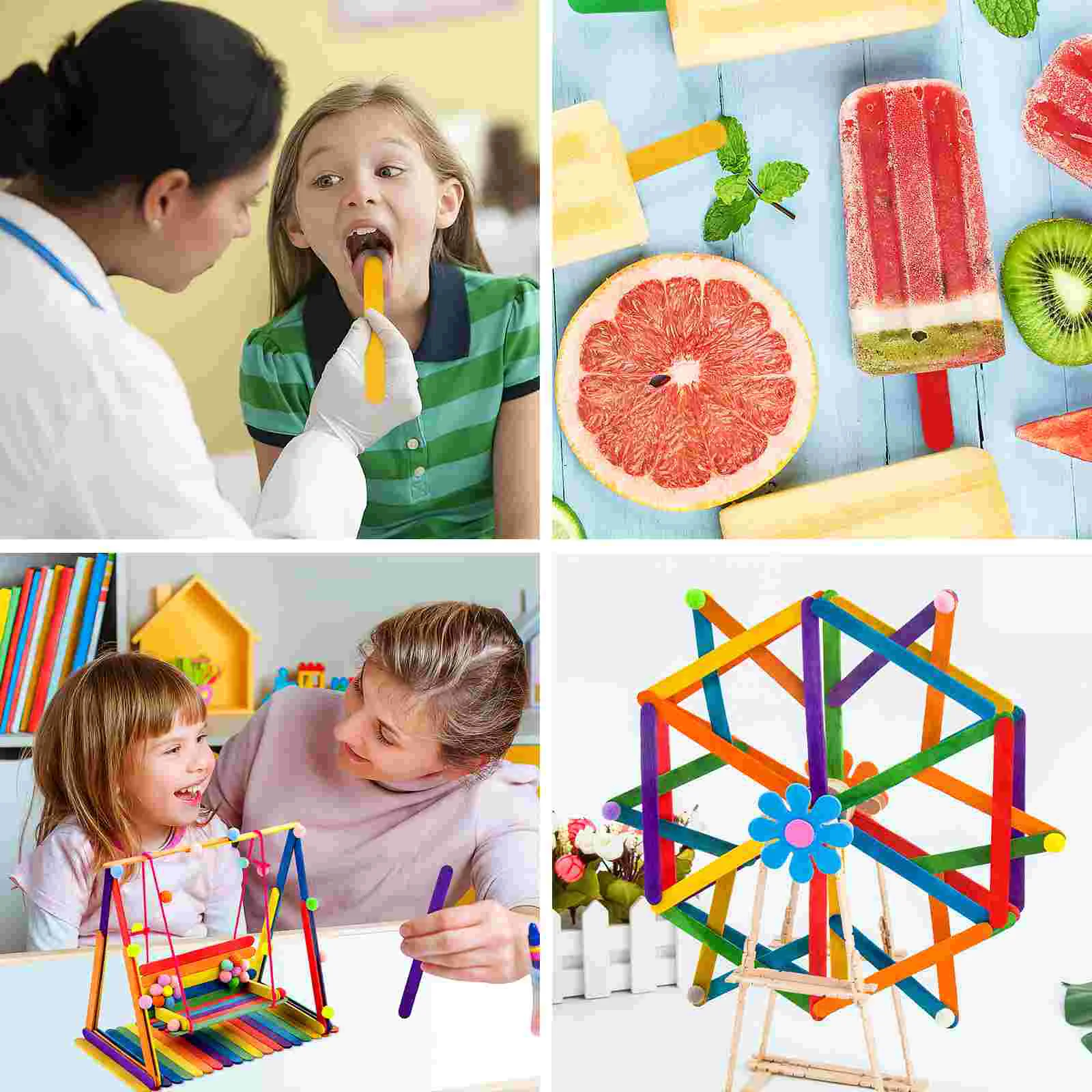 150 шт. палочки для мороженого этикетки с растениями цветные деревянные маленькие