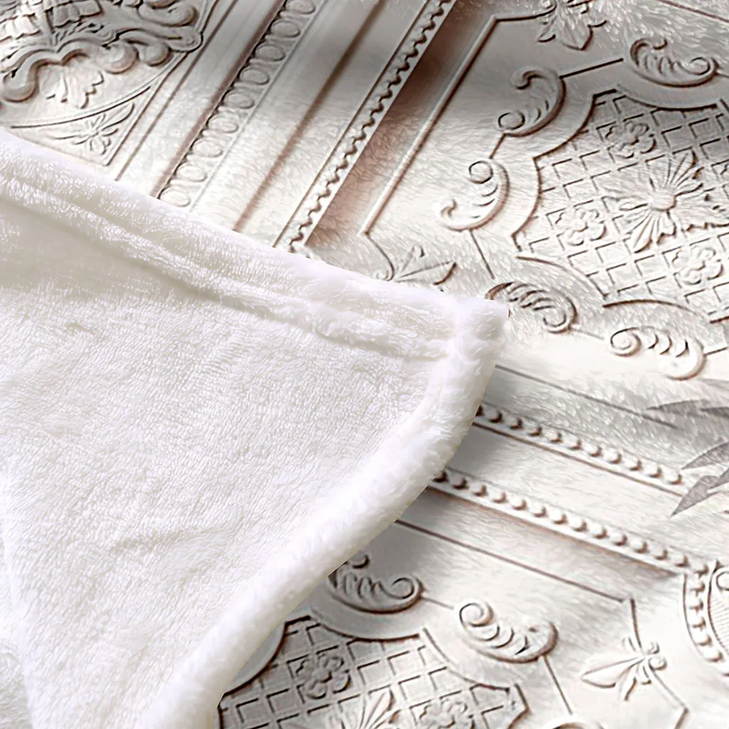 HUANZHUANG флисовые одеяла для диванов кровати 3D белый узор скульптура двойной размер