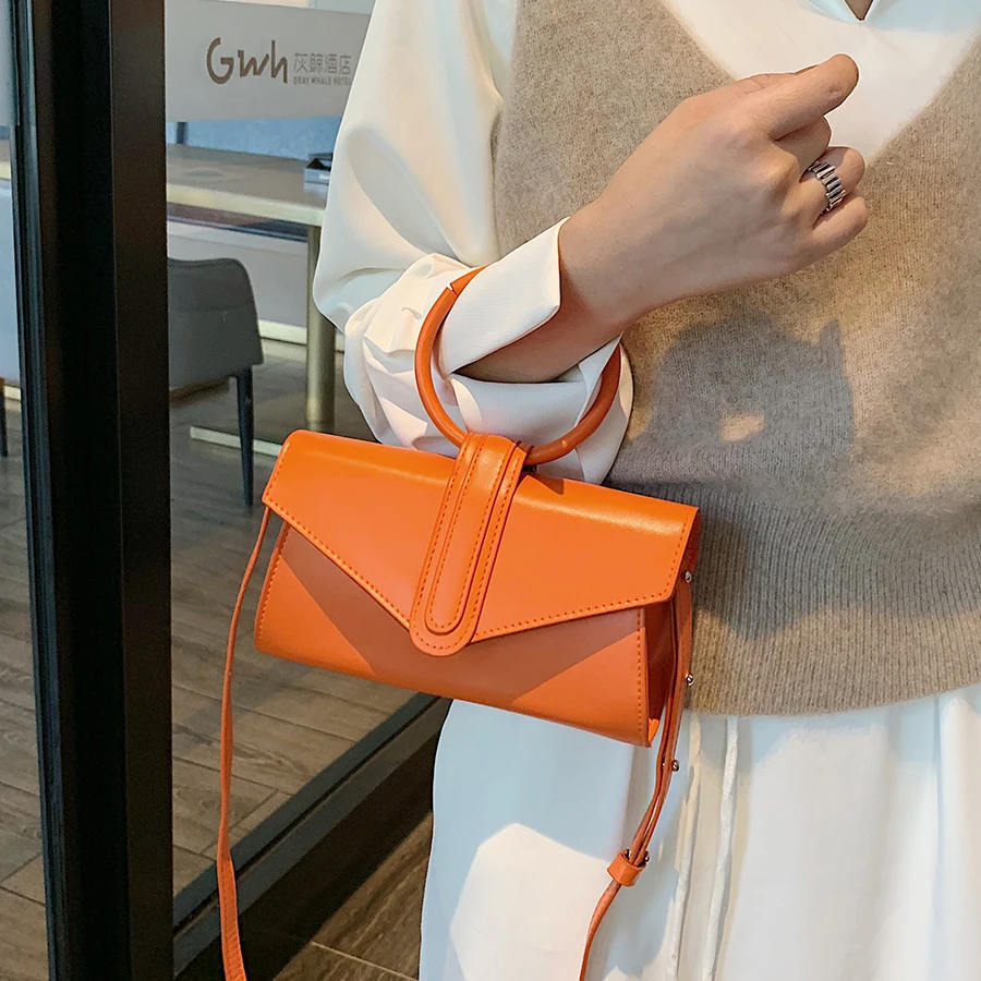 

Diagonal Bag Hand Bag Women's 2022 Fashion Simple Designer Handbag Woman Luxury Pu Leather Solid Color Clutch Ladies