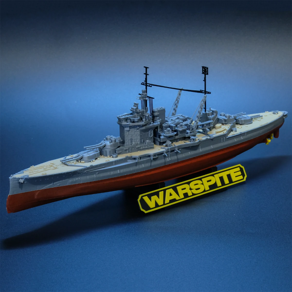 Фото 1/700 HMS Warspite линкор в сборе, модель 30,4 см, тщательно изготовленный 3D печатный корабль, статическая модель, комплект, игрушечный корабль, украшения №1