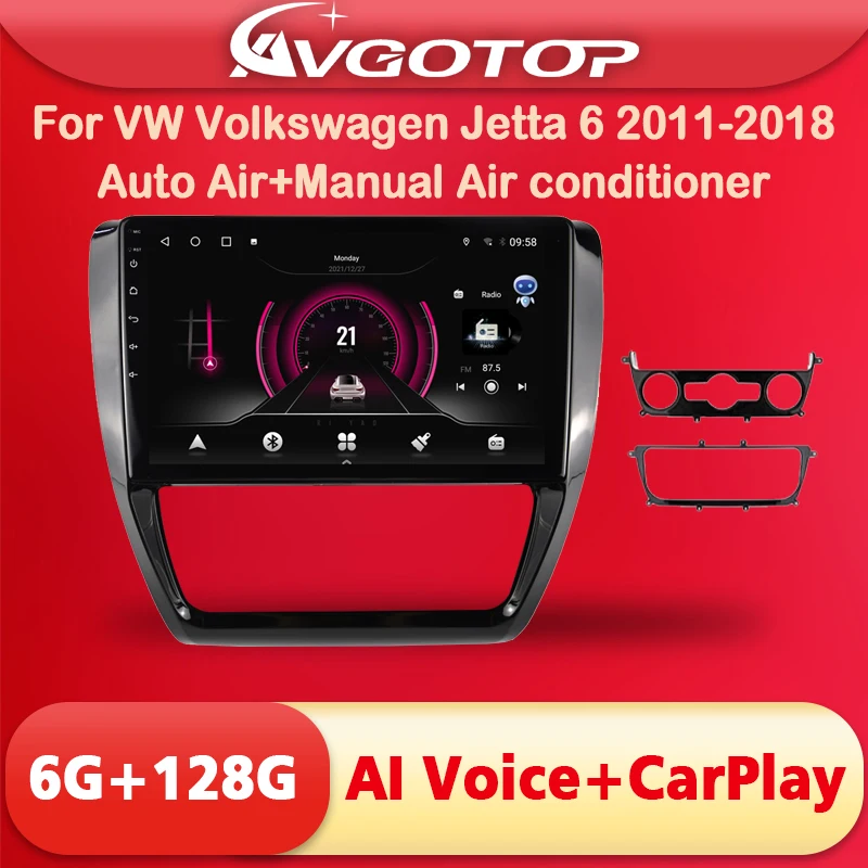 

AVGOTOP Android 11 Car Multimedia for VW Jetta 6 2011-2018 AI VOICE Carplay Navigation WiFi GPS Vehicle Radio