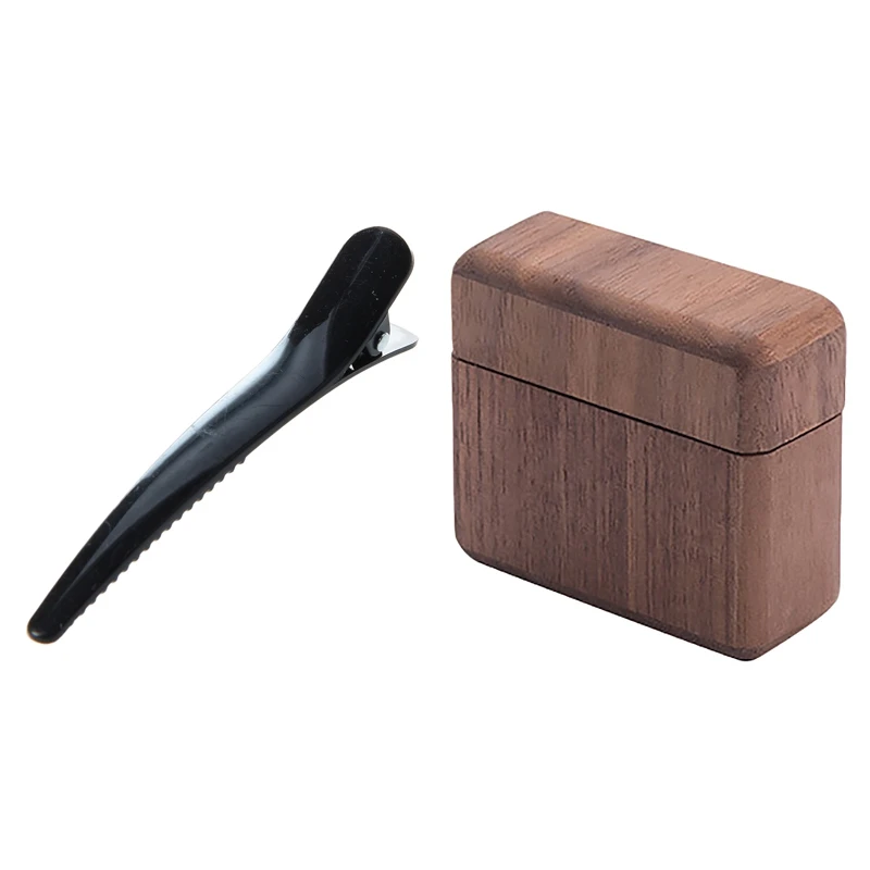 

10 PCS 79 Mm Plastic Barrette Hair Clip Black With Engagement Ring Box Handmade Walnut Wooden Ring Box