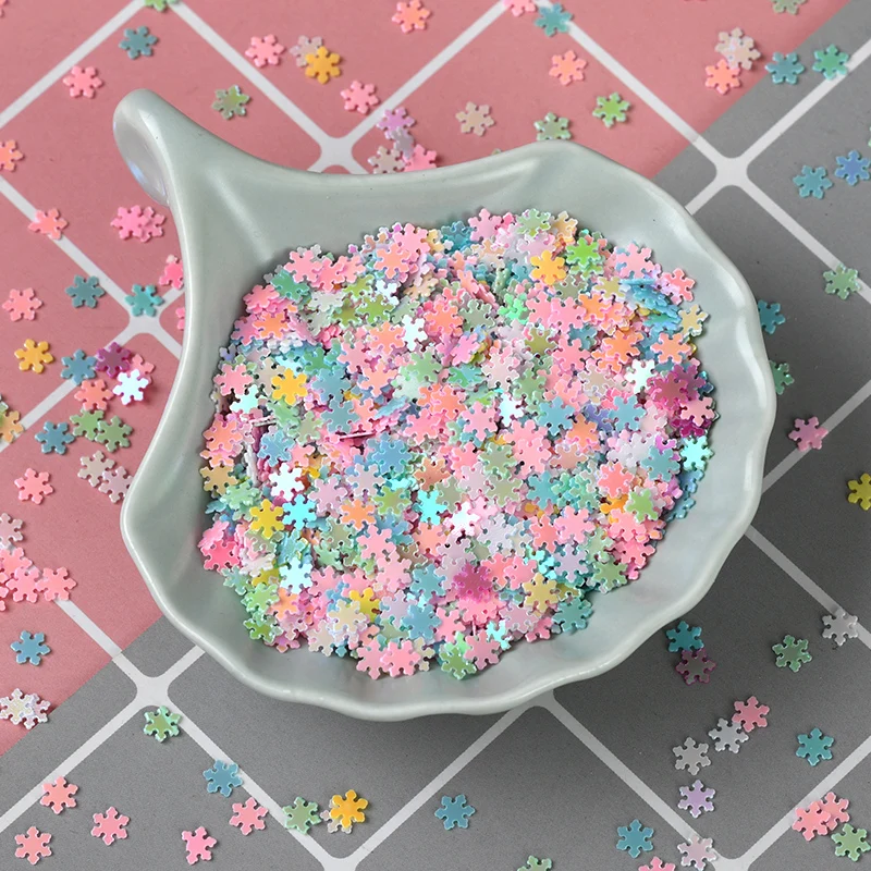 

20g/Bag Snowflake 4mm PVC Confetti Glitter Sequins For Crafts Nail Art Decoration Paillettes Sequin DIY Sewing Accessories Gir