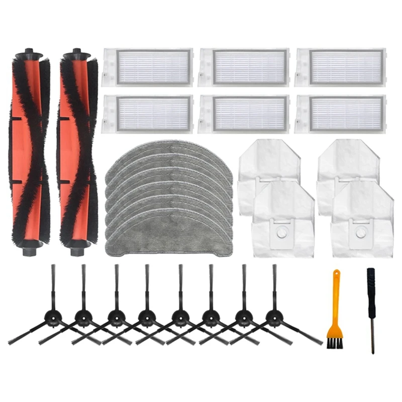 

For Xiaomi Roidmi EVE Plus Robotic Vacuum Cleaner Mop Cloth Hepa Filter Main Side Brush Dust Bag Spare Parts
