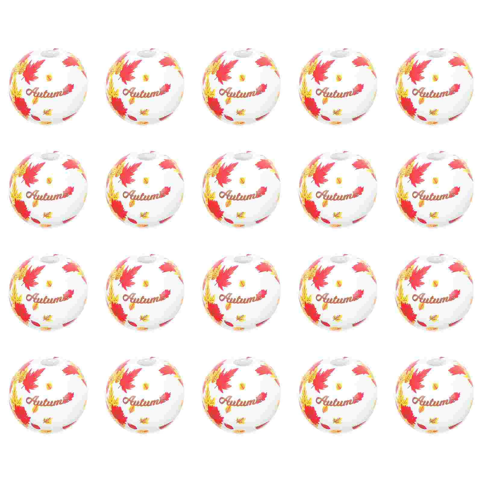 

100Pcs Multi-purpose DIY Wood Beads Decorative Maple Leaf Beads DIY String Beads