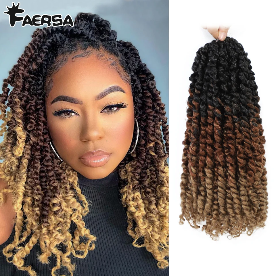 

Passion Twist Hair For Africa Braids Synthetic Locs Crochet Braid Hair Extensions In Packs Pre-Twisted For Women 6 10 18 24 Inch