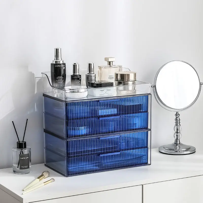 

Cosmetics Storage Box Desktop Transparent Acrylic Drawer Skin Care Products Ins Wind Light Luxury Dust-proof Storage Shelf